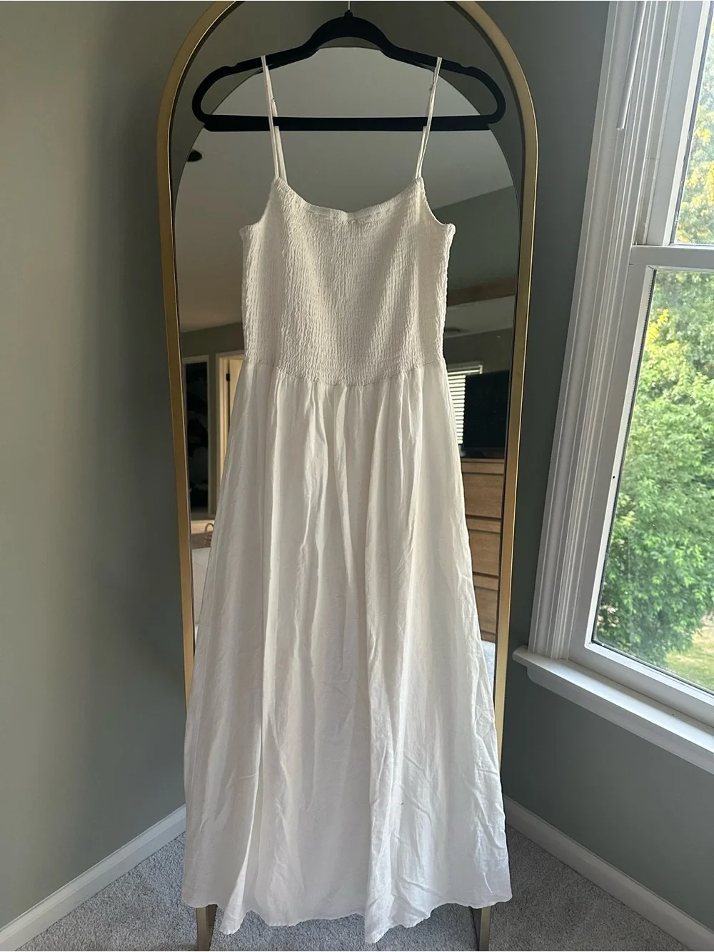Z Supply White Smocked Top Maxi - Picture 1 of 6